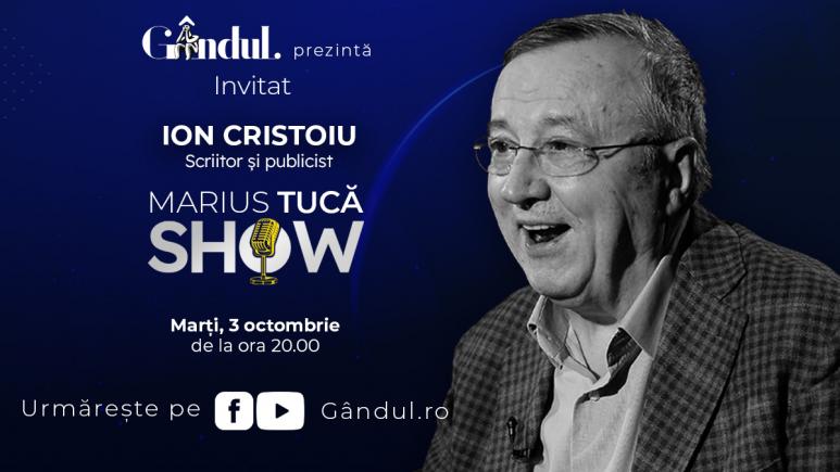 Marius Tucă Show începe marți, 3 octombrie, de la ora 20.00, live pe gândul.ro. Invitat: Ion Cristoiu (VIDEO)