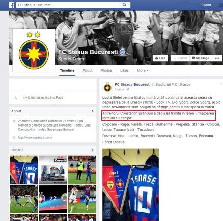 WOW. Steaua are un nou antrenor: Constantin Brâncuși