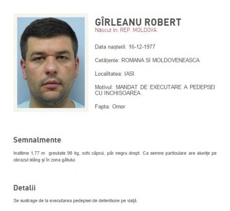 Asasin periculos, făcut scăpat de autorităţile române 