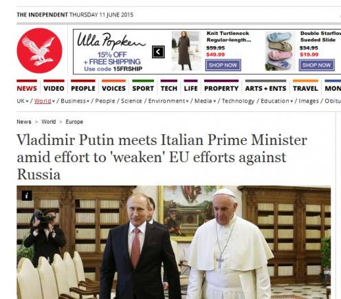 Putin, la Milano: Italia pierde miliarde din cauza embargoului impus Rusiei