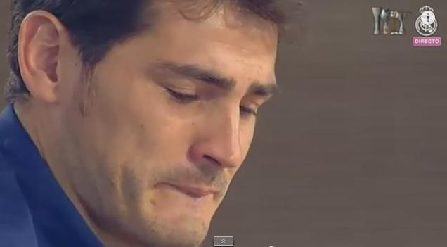 Casillas a plâns la conferința de presă: 