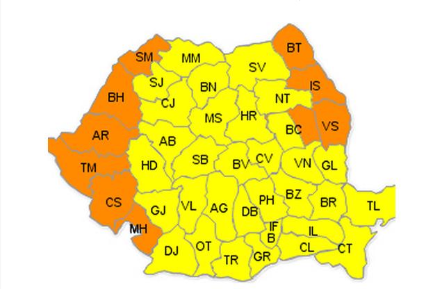 Luni și Marți: toată țara sub COD PORTOCALIU sau COD GALBEN de caniculă. Vezi zonele cele mai afectate