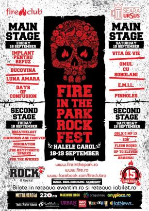 Fire In The Park Rock Fest: programul celor două zile, cine pe ce scenă cântă