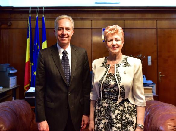 Noul ambasador al SUA s-a întâlnit cu Livia Stanciu, şefa Înaltei Curţi de Casaţie şi Justiţie
