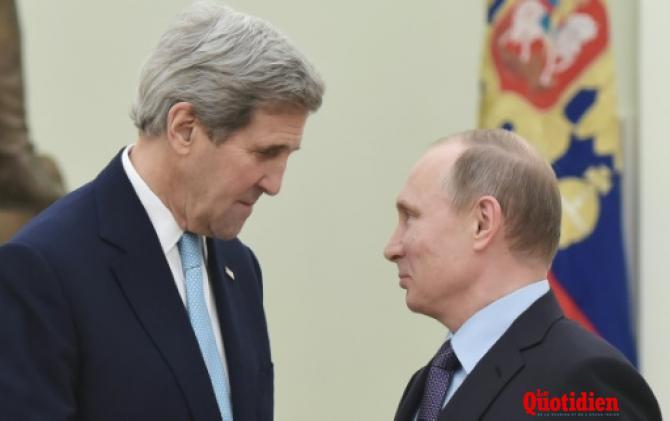 Vladimir Putin și secretarul de Stat al SUA John Kerry discută la Moscova despre Siria