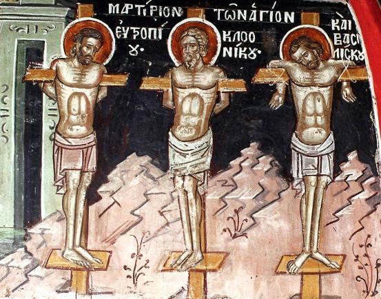 Calendar ortodox 3 martie: Sfinţii Mucenici Eutropiu, Cleonic şi Vasilisc
