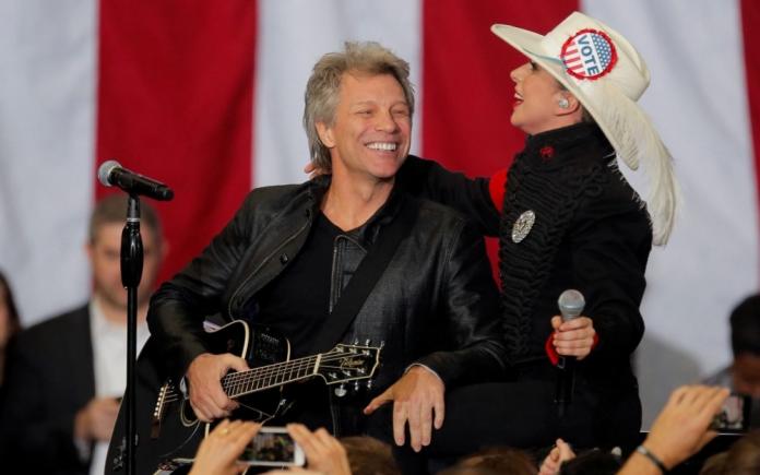 Jon Bon Jovi şi Lady Gaga o susţin pe Hillary Clinton