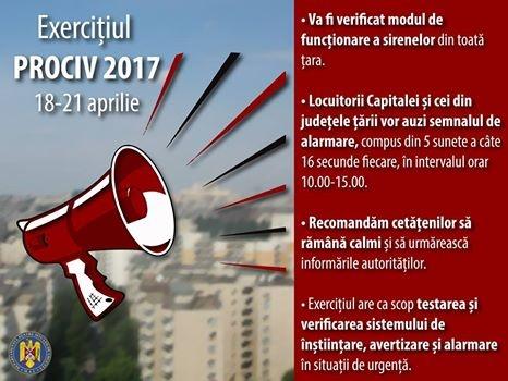 Sirenele de urgenţă vor suna patru zile în Bucureşti şi în ţară