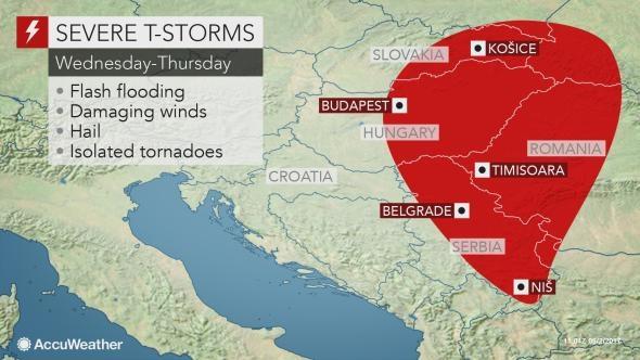 Furtuni puternice în Balcani şi estul Europei. Timişoara, printre oraşele afectate