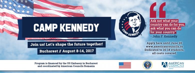 Liceenii români sunt invitaţi să candideze la programul Camp Kennedy 2017
