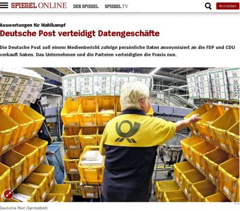 Deutsche Post a vândut date despre clienţii săi unor partide din Germania