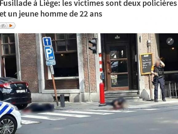 Atac armat la Liège. Poliţişti înjunghiaţi şi împuşcaţi mortal, panică în oraş