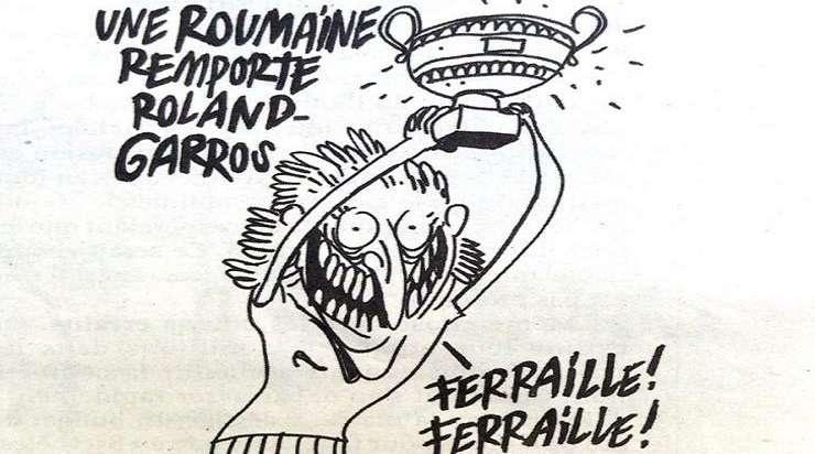 Plângere împotriva Charlie Hebdo pentru caricatura referitoare la Simona Halep