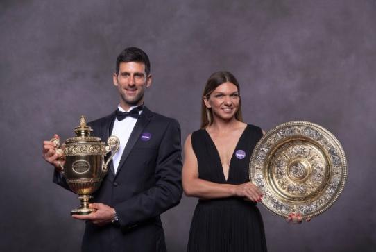 Simona Halep şi Novak Djokovic, la Balul Campionilor de la Wimbledon