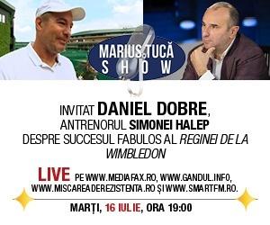 Marius Tucă Show, LIVE, de la ora 19:00. Invitat: Daniel Dobre, antrenorul Simonei Halep