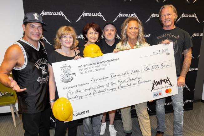 Metallica a donat 250.000 de euro pentru spitalul oncologic pentru copii construit de asociaţia "Dăruieşte viaţa"