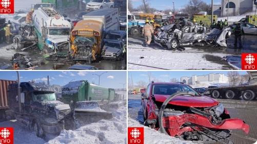 Două persoane au murit și 70 au fost rănite în urma unui carambol cu 200 de mașini pe un drum de mare viteză