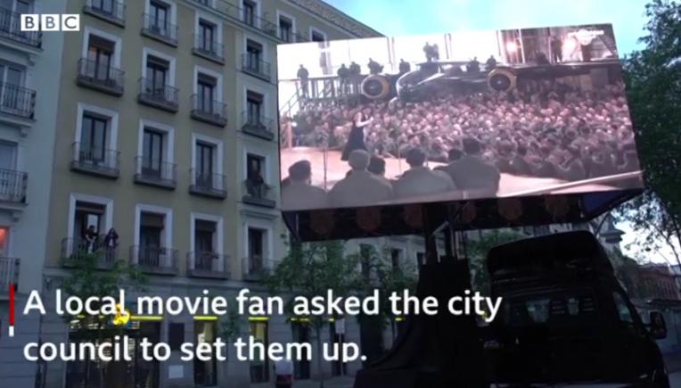 Madridul devine un mare cinematograf în aer liber