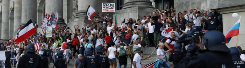 Manifestanții anticorona au încercat să ia cu asalt Parlamentul german