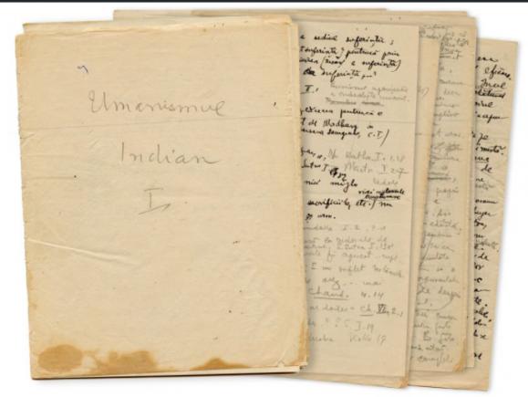 Academia Română a achiziţionat 17 manuscrise şi documente semnate Mircea Eliade