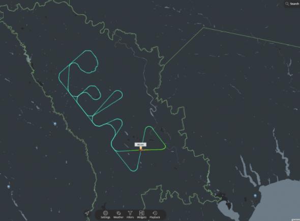 Un avion de pasageri a scris pe cer “RELAX” în apropiere de granița cu Ucraina
