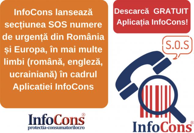 InfoCons lansează secțiunea SOS numere de urgență din România și Europa, în mai multe limbi
