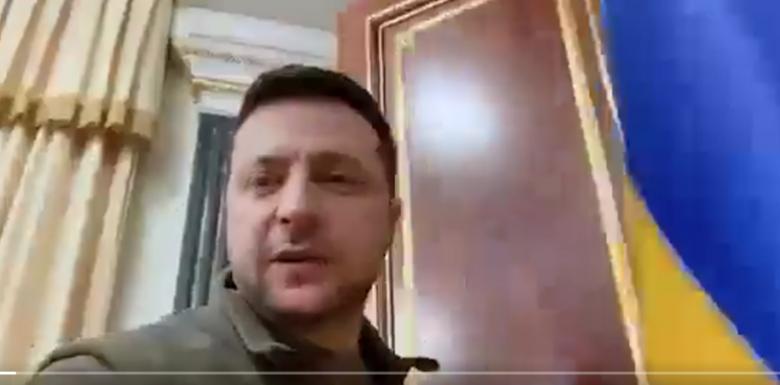 Zelensky se află la biroul lui din Kiev: „nu mă ascund și nu mi-e frică de nimeni”