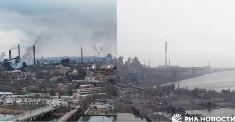 Video: Complexul industrial Azovstal înainte și după bombardamentele Rusiei