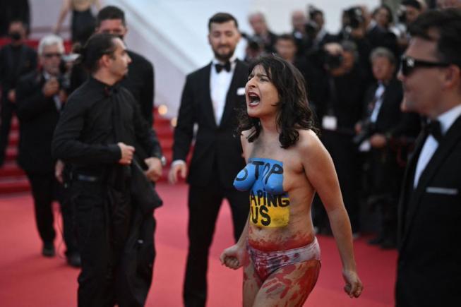 Festivalul de la Cannes: o femeie denunță violurile rușilor în Ucraina pe covorul roșu