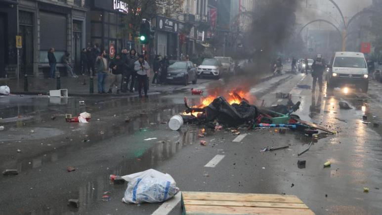 Violențe la Bruxelles după meciul Belgia-Maroc 