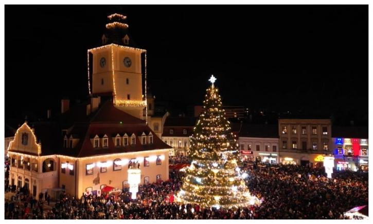 Bradul de Crăciun din Brașov a fost inclus într-un top al celor mai frumoși brazi din Europa