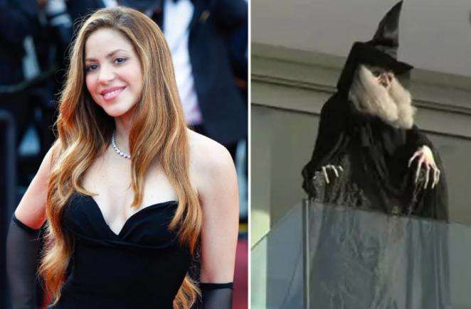 Shakira și-a pus o vrăjitoare pe balcon și a speriat-o pe mama lui Pique (video)