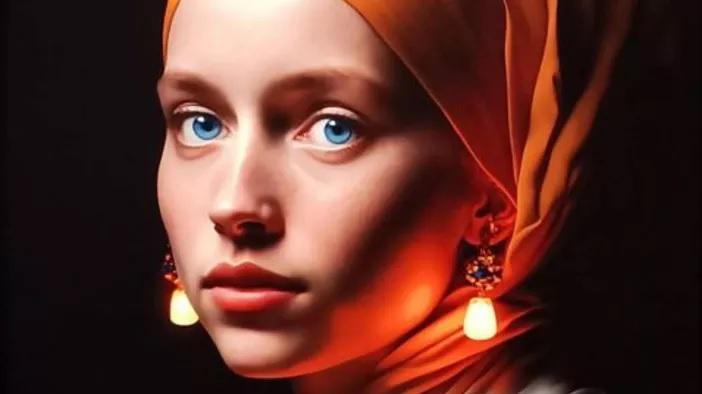 Reinterpretarea de către o inteligență artificială a tabloului Fata cu cercel de perle provoacă un scandal 