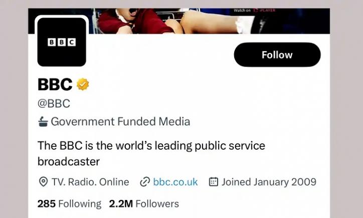 BBC protesteaza împotriva etichetei „Media finanțată de guvern” de pe Twitter