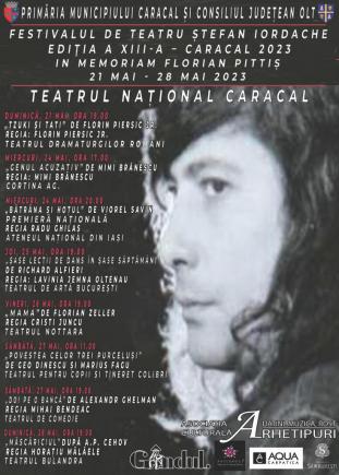 Festivalul de Teatru “Ștefan Iordache”, de la Caracal, începe pe 21 mai