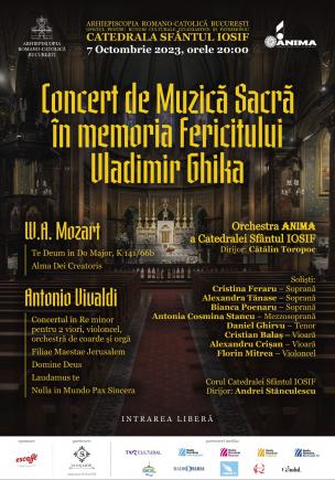 Concert de muzică sacră în memoria Fericitului Vladimir Ghika