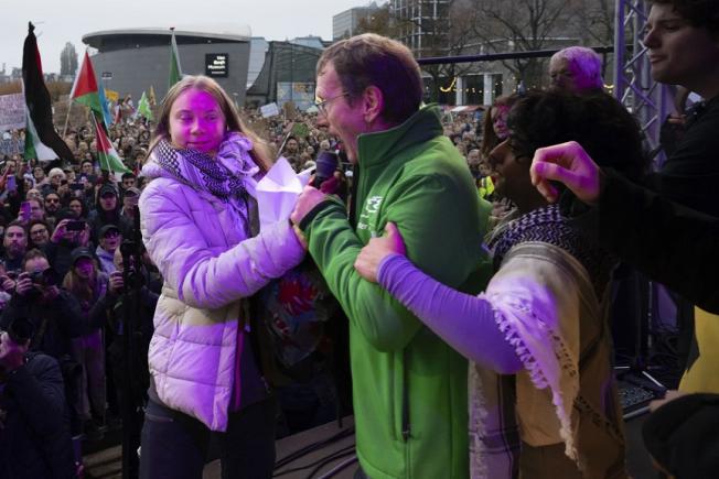 Greta Thunberg a susținut din nou palestinienii stârnind proteste printre participanții la mitingul climatic