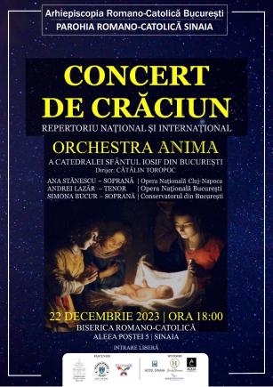 Parohia Romano-Catolică din Sinaia vă invită la evenimentul „Concert de Crăciun”