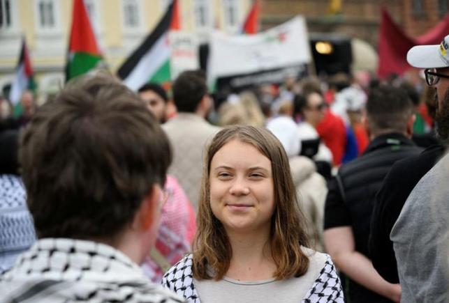 Greta Thunberg a participat la protestele contra candidatei Israelului la Eurovision