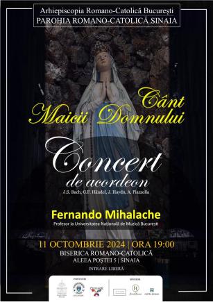 Concert de muzică sacră, intitulat sugestiv: „Cânt Maicii Domnului”