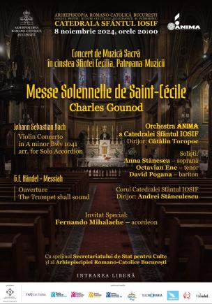 Concert de muzică sacră în cinstea Sfintei Cecilia, Patroana Muzicii