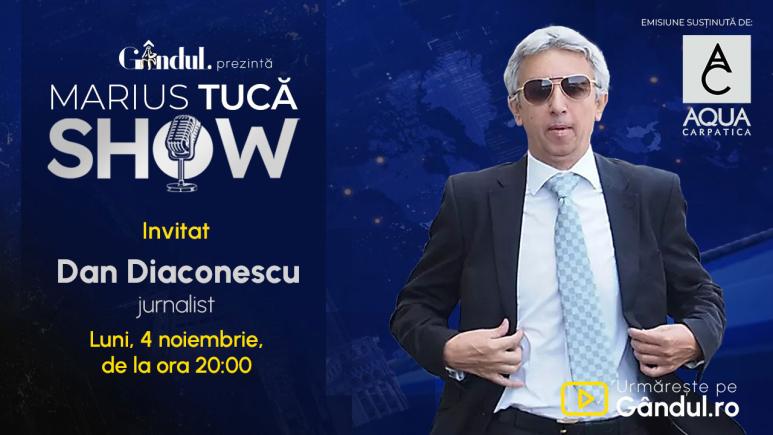 Marius Tucă Show începe luni, 4 noiembrie, de la ora 20.00, live pe Gândul. Invitat: Dan Diaconescu (VIDEO)