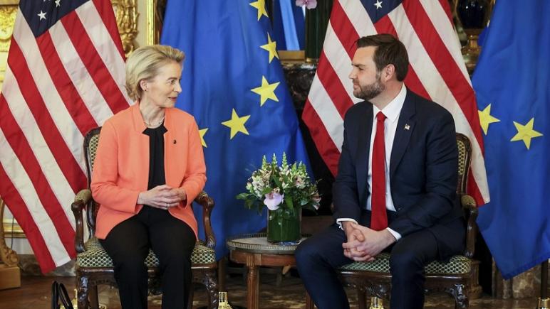 Bruxelles-ul caută cu disperare să fie ascultat de Donald Trump: Von Der Leyen a înmuiat tonul la întâlnirea cu J.D. Vance 