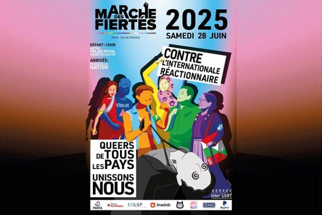 Afișul "Marșului Mândriei" din Paris cu imaginea unui bărbat alb spânzurat cu cravata stârnește indignare