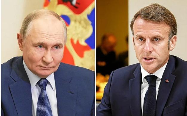 Vladimir Putin și Emmanuel Macron au vorbit la telefon pentru prima dată din 2022