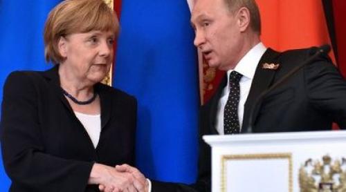 Angela Merkel la Moscova: Vizită tensionată, Putin pune ”paie pe foc”