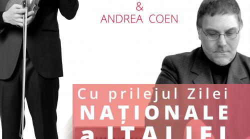 Violonistul Alexandru Tomescu și clavecinistul Andrea Coen susțin, pe 3 iunie, un concert aniversar de Ziua Italiei