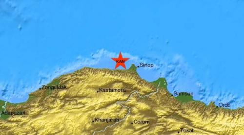 CUTREMUR în Marea Neagră! Seismul s-a produs la 10 kilometri adâncime