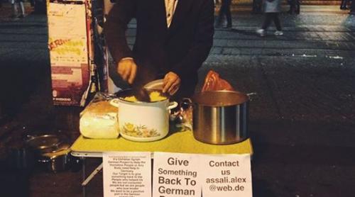 Un refugiat sirian găteşte în fiecare sâmbătă pentru oamenii fără adăpost din Berlin