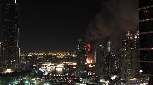 A fugit în pielea goală de incendiul din Dubai